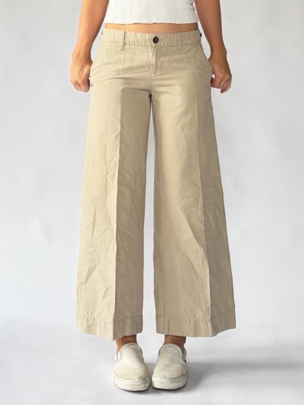 Low Rise Capris Wide Leg Gap 6